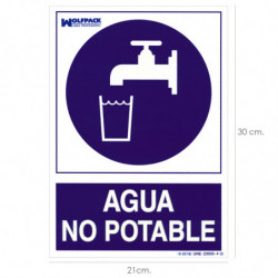 Cartel Agua No Potable...