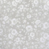 Mantel Hule Rectangular Flores Blancas. Impermeable Antimanchas PVC 140 cm. x 20 metros. Rollo Recortable. Interior y Exterior
