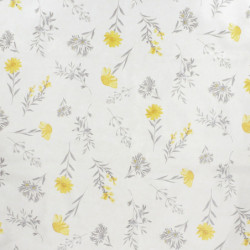 Mantel Hule Rectangular Flores Amarillas Impermeable Antimanchas PVC 140x250 cm.  Recortable Uso Interior y Exterior