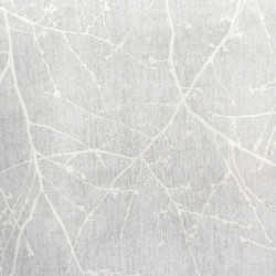 Mantel Hule Rectangular Ramas Gris. Impermeable Antimanchas PVC 140 cm. x 20 metros. Rollo Recortable. Interior y Exterior