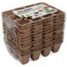 Semilleros Biodegradables 16x12 cm. Pack 12 Bandejas Con 12 Celdas Para Siembra / Germinacion De Plantas