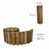 Bordura madera 6x20 (Alt.) cm. Longitud 2 metros. Bordo madera Flexible, Rollborder madera. MaderaTratada, Delimitador Jardin