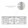 Mesa Plegable Rectangular Multifuncional, Portatil, Resistente,Multiusos 244x76x74 cm. Color Blanco