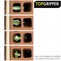 Cubo Tacos Topgripper Bimaterial Con Tornillos Ø 8 mm. 100 Piezas Taco Anclaje Universal, Taco Hormigon, Taco Pladur