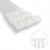 Brida Nylon 100%. Color Blanco / Natural 4,5 x 280 mm. 100 Piezas. Abrazadera Plastico, Organizador Cables, Alta Resistencia