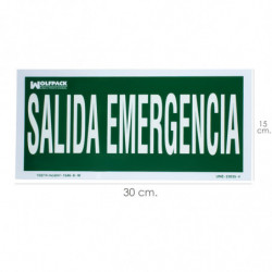 Cartel Salida De Emergencia...