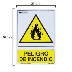 Cartel Peligro De Incendio...