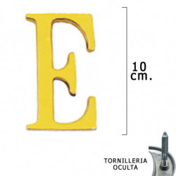 Letra Latón "E" 10 cm. con...