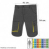 Pantalones Cortos DeTrabajo, Multibolsillos, Resistentes, Gris/Amarillo Talla 42/44 M